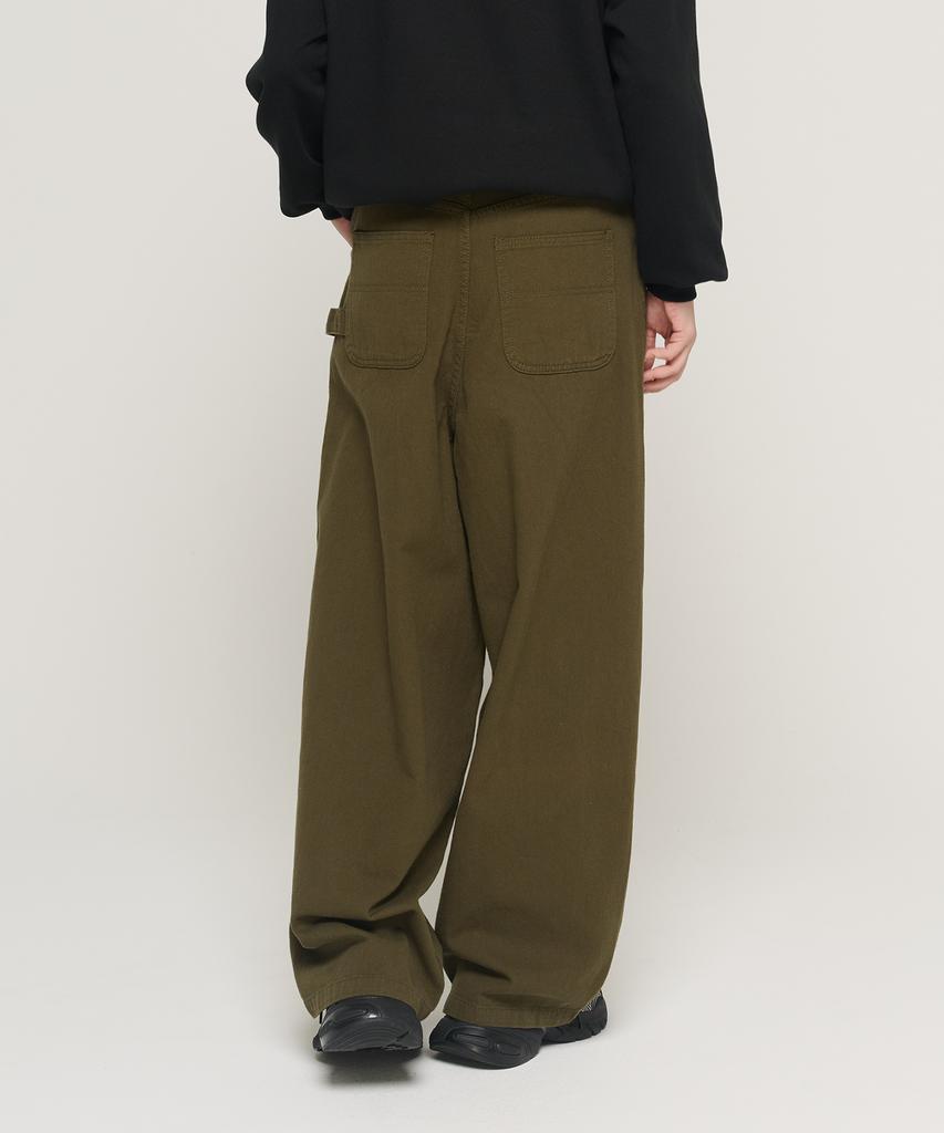 CARGOBROS FOR WOMAN Balloon String Wide Cotton Pants (Khaki)
