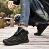 Autumn Men's Platform Cotton Shoes High-top Color Warm Snow Boots Large Size Lace-up Velvet Shoes