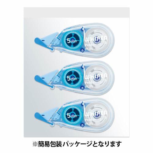 Plus Plus Correction Tape Whiper Petit 5mm Eco Package Blue 3 Pack 51-749