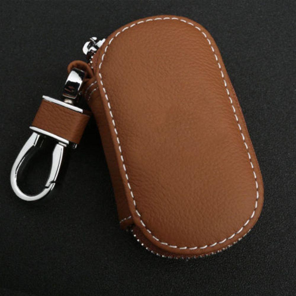 Waterproof Coin Purse Solid Zipper Car Key Bag Leather Case Key Cover