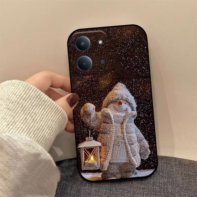 Ударопрочный чехол для Xiaomi Redmi 15C 15 14C 13C 13 A5 A3 A1 A2 Plus Мягкий ТПУ Силиконовый Бампер Рождественская Расписная Крышка для Телефона