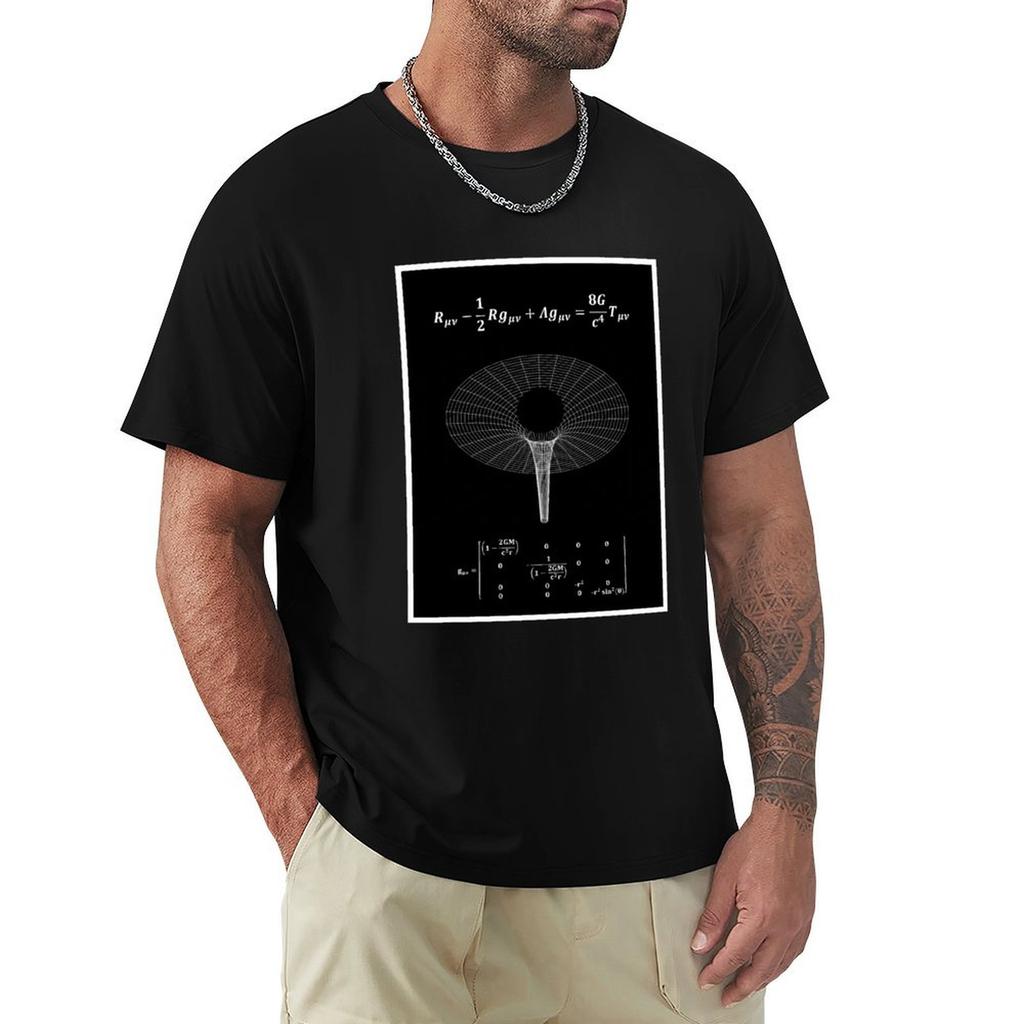 Black Hole Schwarzschild Metric TShirt graphics anime t shirts kawaii clothes funny shirt cotton mens big and tall t shirts