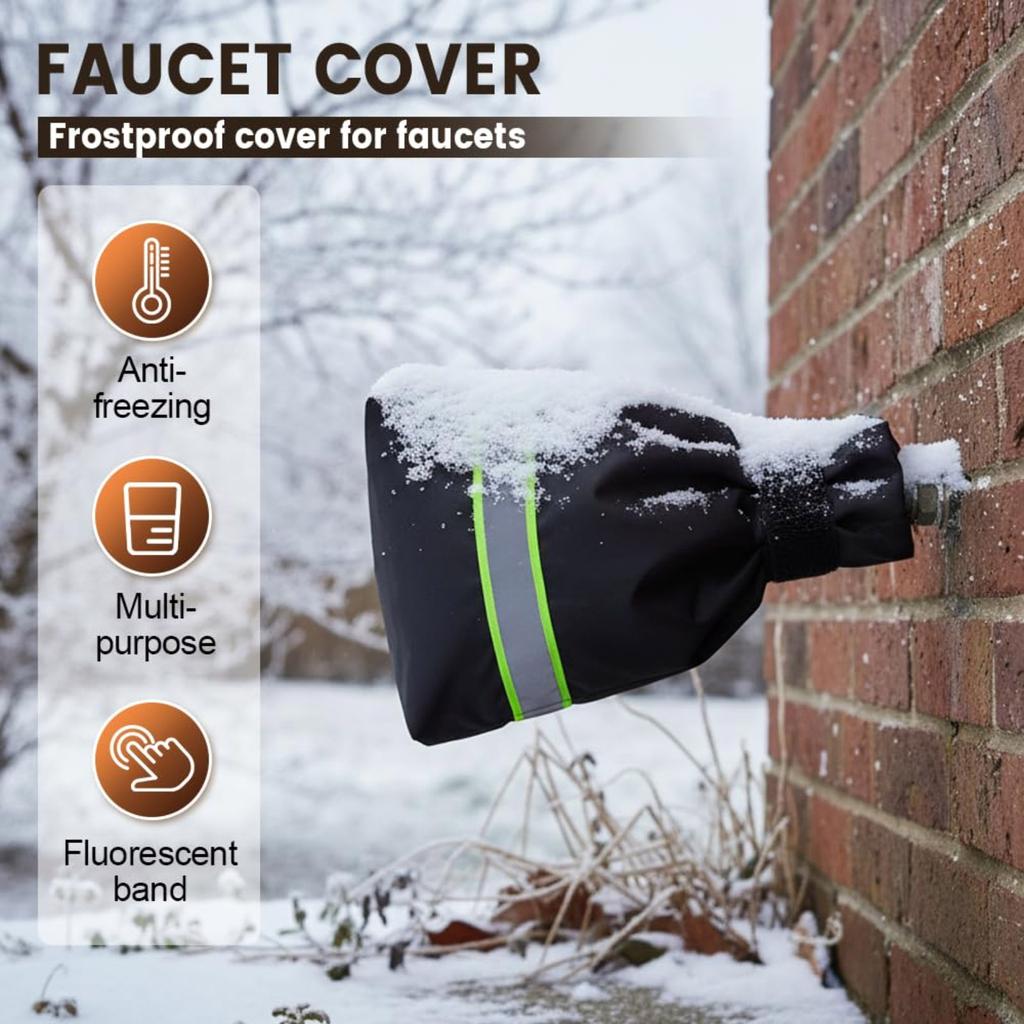 Winter Faucet Antifreeze Cover, Outdoor Reflective Faucet Protective Cover