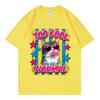Too Cool To Be Normal Cat Funny Meme Tshirt Harajuku Y2k Style Short Sleeve Tshirts Unisex Unisex Casual Fashion Oversized T Shirt