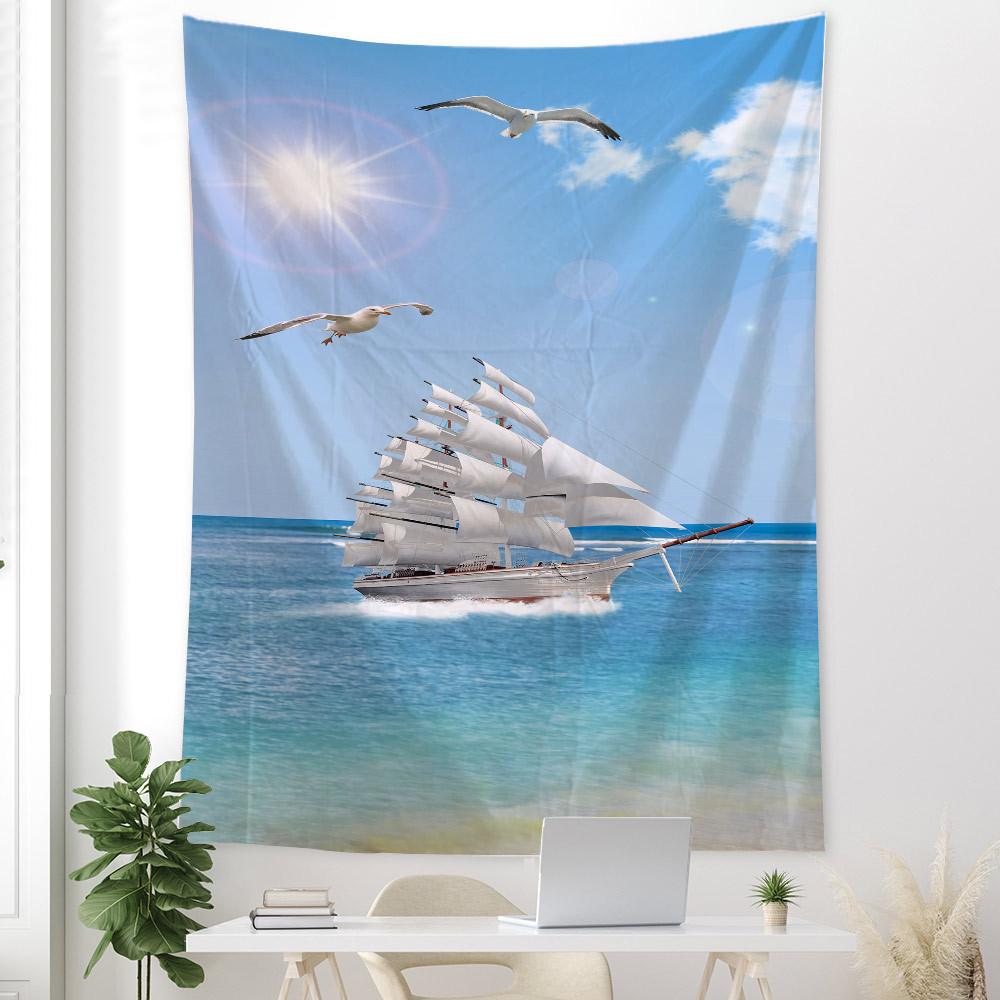 Красивый природный пейзаж гобелен настенный пляжный ковер для пикника кемпинг палатка спальный коврик украшение дома