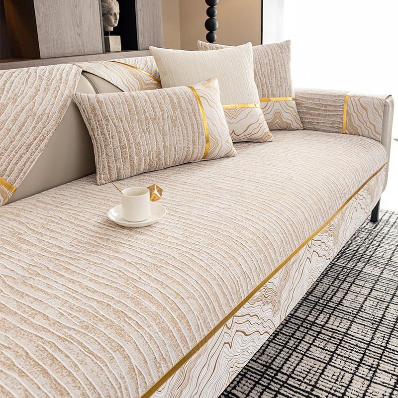 Autumn Home Non-slip Patchwork Sofa Cushion Couch Sofa Covers Mat Chenille Slipcover Funda Sofa Mat