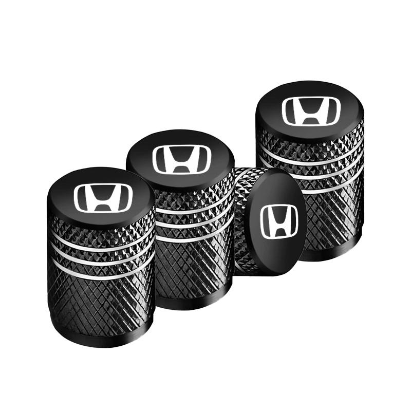 SNUF6 4PC Car Wheel Tire Valve Cap Tyre Stem Protect Cover Accessories For Honda TYPER Civic XR-V HR-V Accord Odyssey Accessories