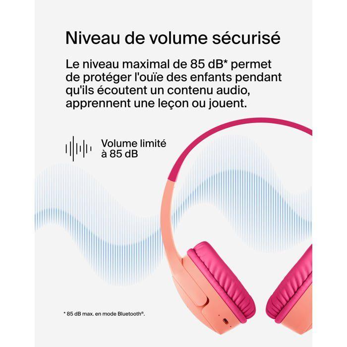 Écouteurs pour enfants - BELKIN - Soundform Mini - Rose - Filaire - Sur-oreille