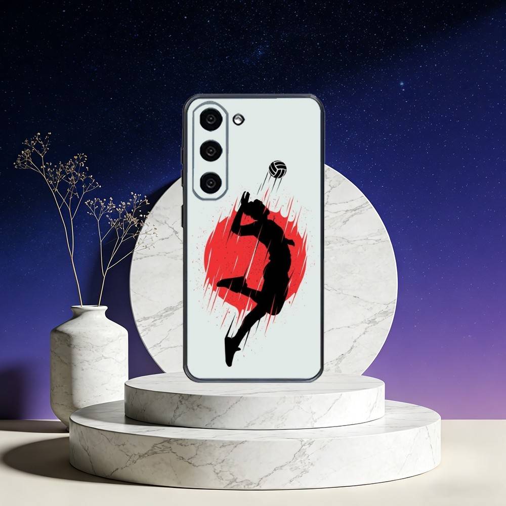 V-Volleyball P-Painted Phone Case For Samsung Galaxy A73,A72,A71,A70,A53,A52,A51,Others Soft Black Cover