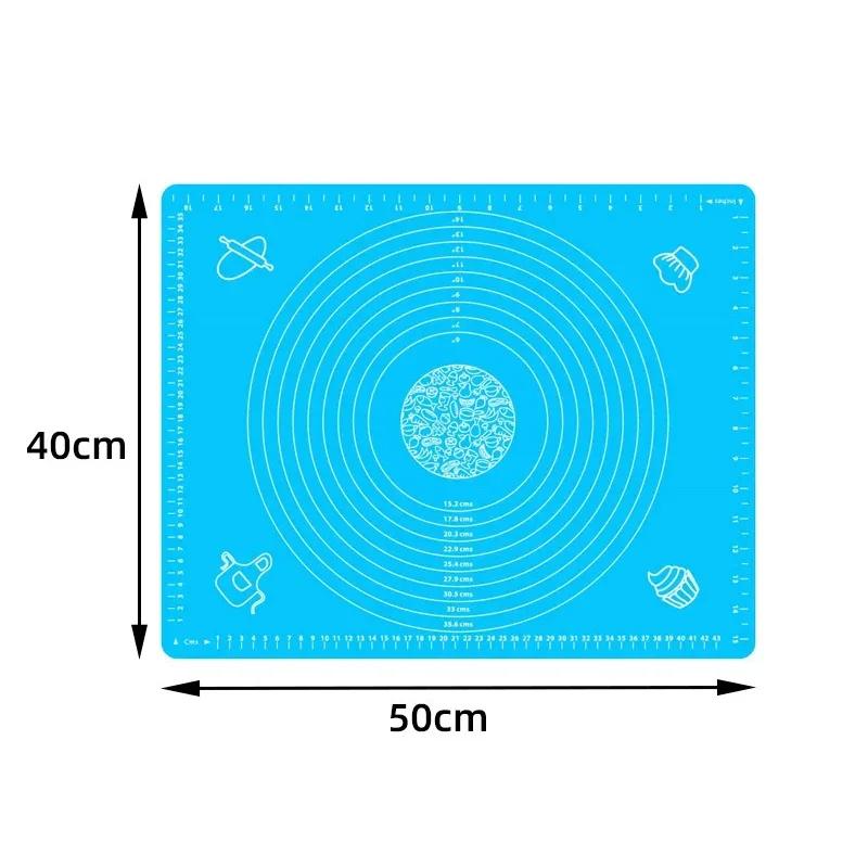 Baking Mat Non-Stick Silicone Kneading Dough Mat Pizza Cake Dough Maker Kitchen Rolling Dough Pads Baking Pastry Tools