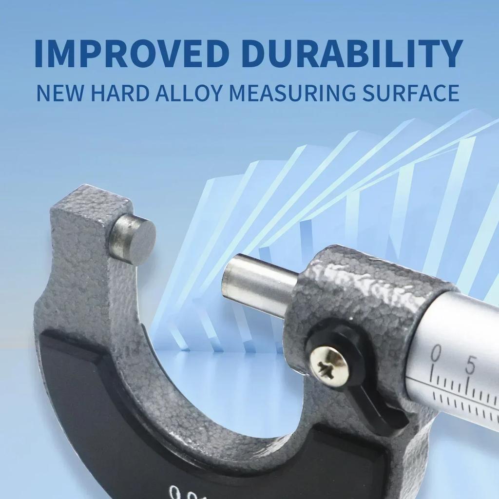 Точный микрометр 0-25 мм 0,01 мм наружный метрический штангенциркуль измерительный микрометр инструмент