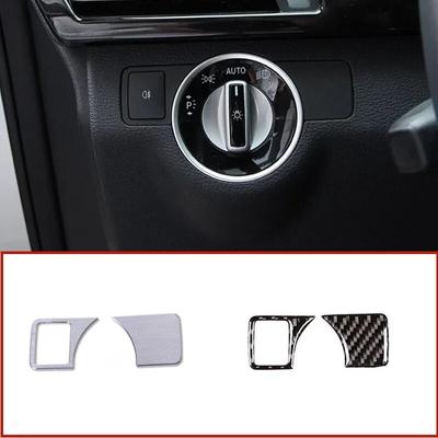 Наклейки на кнопку регулировки фар автомобиля, подходят для Mercedes Benz A W176 B W246 C W204 E W212 E350 GLK X204 GL ML