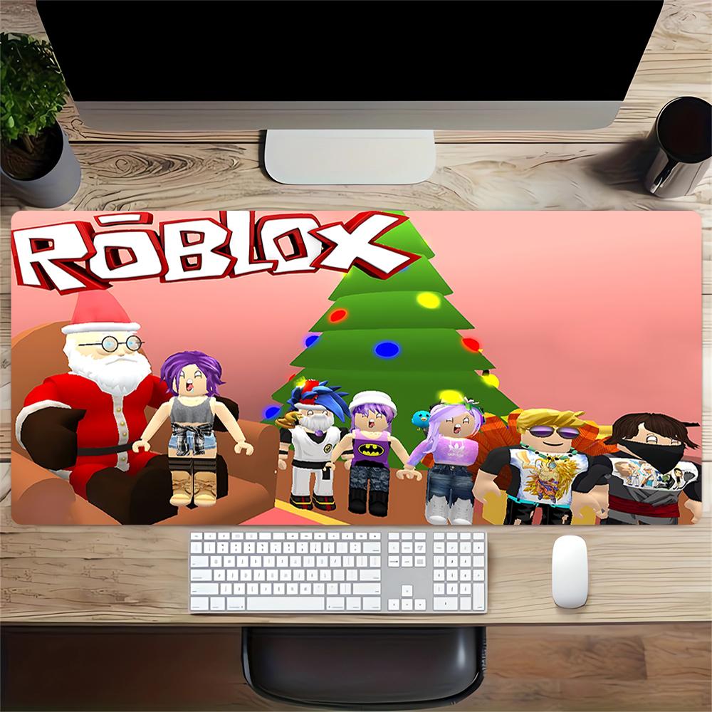 Roblox Рождественское празднование Большой игровой коврик для мыши Нескользящая резиновая основа Водонепроницаемый коврик для стола Для офиса ПК Ноутбука