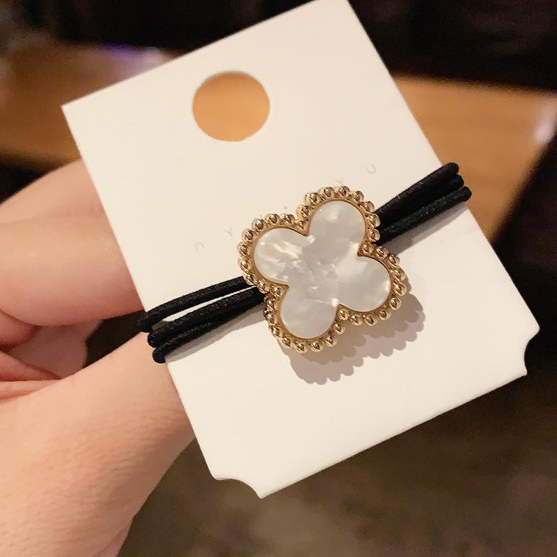 Fashion Headwear Simple Hair Rope Temperament Hair Ring Female Hair Accessories Clover Vintage Korean Head Rope Accessories