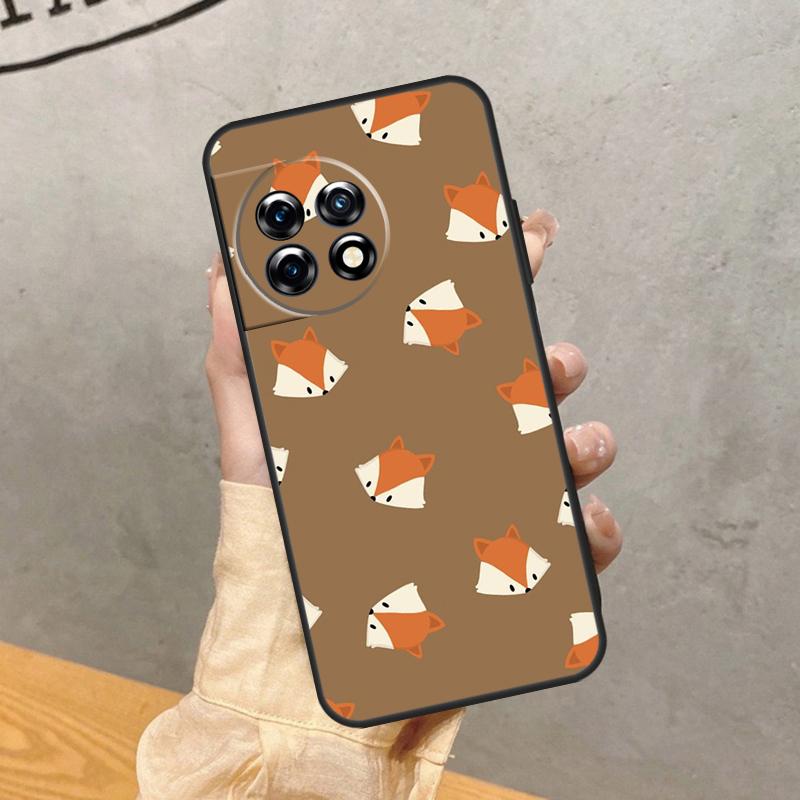 Cartoon Foxes Animal Case For OnePlus 15 15R 13R 13 13T 12 12R 11 10 9 Pro 10T Nord 5 CE 4 2 3 Lite N20 N30 Cover