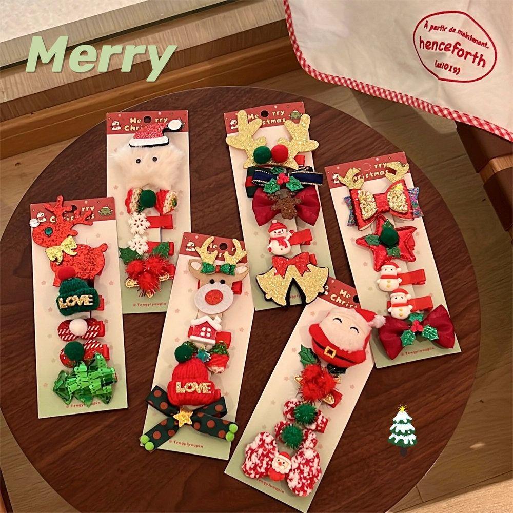 Рождественский Декор Рождественский Набор Заколок для Волос Оленьи Рога Пайетки Детские Рога Зажим для Волос Рождественская Шляпа Звезда Детский Бант Заколка для Волос