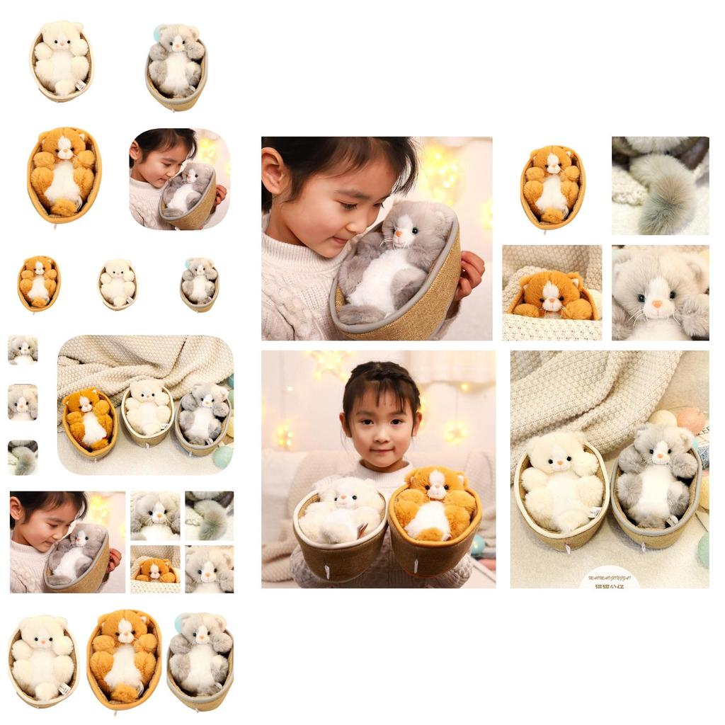 Adorable Cat Plush Doll Wholesale Kitten Toy Popular Cross-border Seller