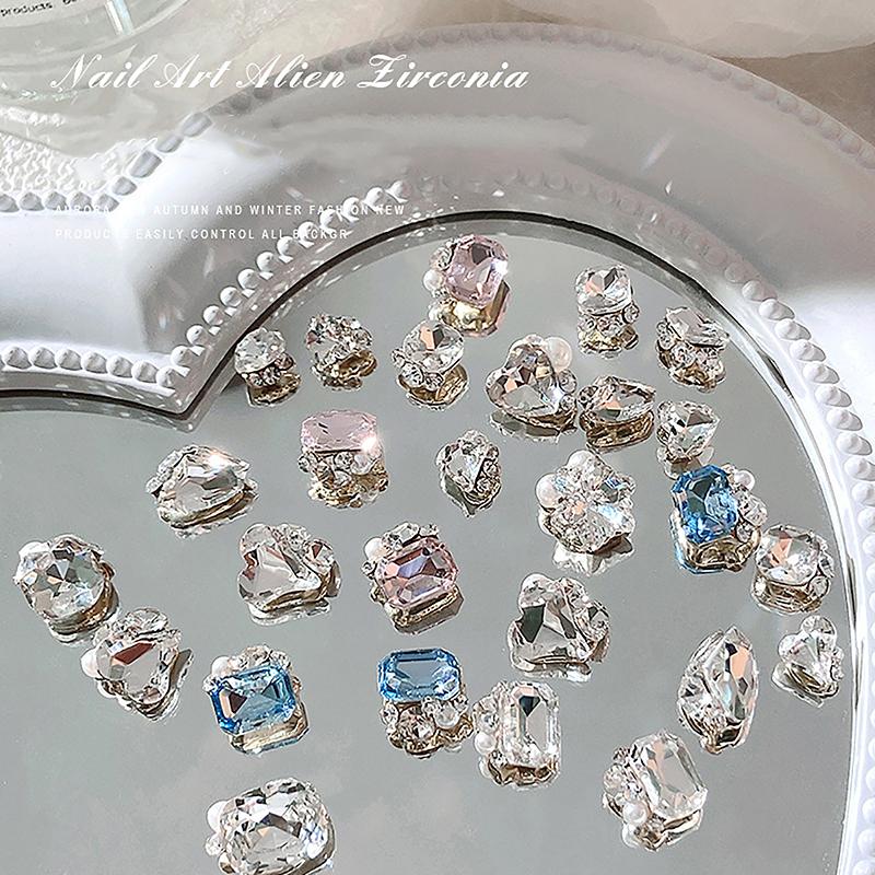 10 шт./лот Шармы для ногтей Ювелирные изделия Роскошные детали для ногтей Драгоценные камни Камни Аксессуары для украшения ногтей