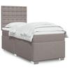 VidaXL Bed Slat Base with Mattress Taupe 80x200 Cm Fabric, Bed, Platform Bed, Panel Bed, Bedroom Furniture 3292633