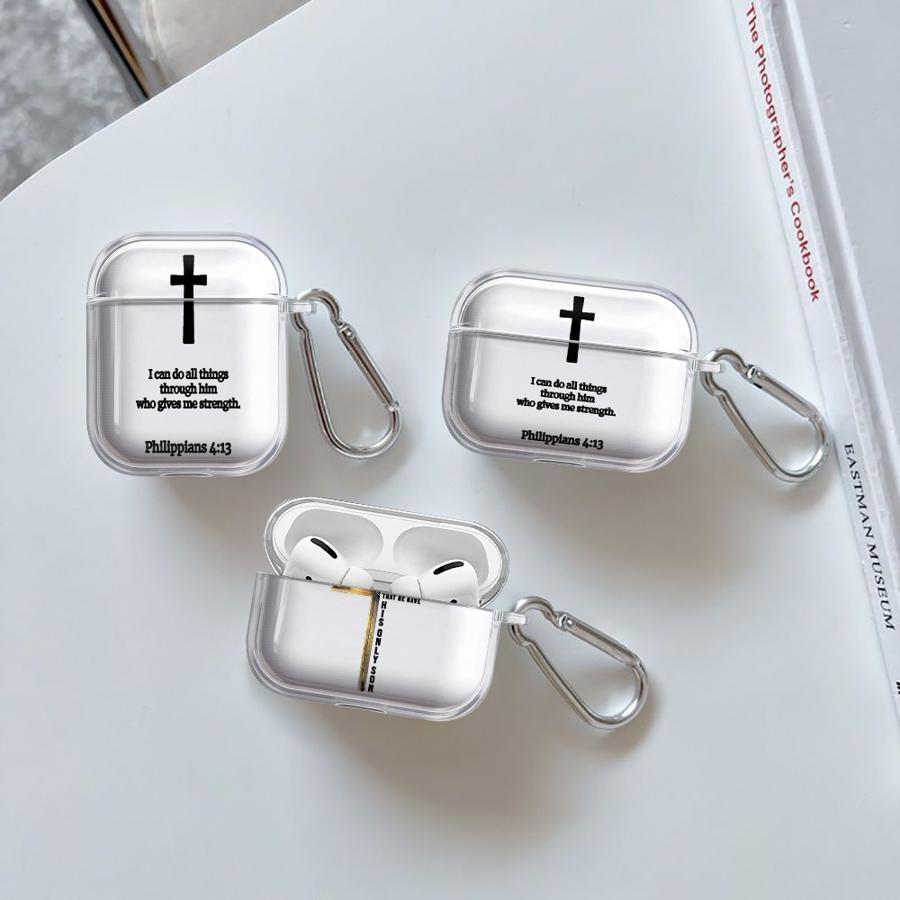 Прозрачные чехлы для наушников Чехол для Airpods Pro3 3 Pro 1 Pro2 2 4 Молящийся Мир На Кресте