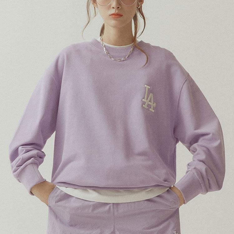 Новые унисекс свитшоты MLB Old Flower Фиолетовые 31MTM2111-07V