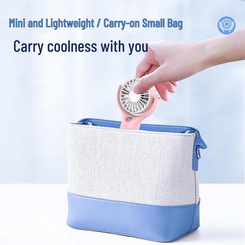 Portable Foldable Mini Fan with USB & Spray Function for Student Dorms