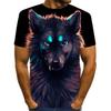 Harajuku Galaxy Animal Wolf Fire Forest Totem Printing Women Men Short Sleeve T-Shirt Boy Girl Cool Tshirt Female Casual Clothes