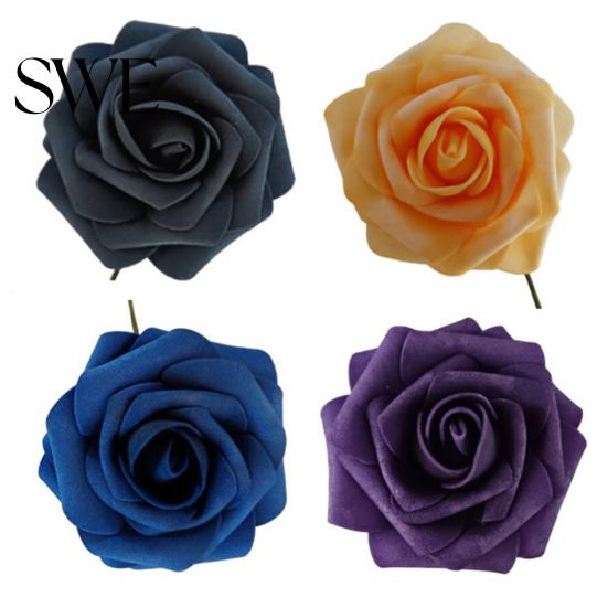 Home Decoration Artificial Roses 1 Box Flowers PE Foam Realistic Dahlia Rose Valentines Day Gift DIY Bridal Bouquets Fake Flower with Flexible