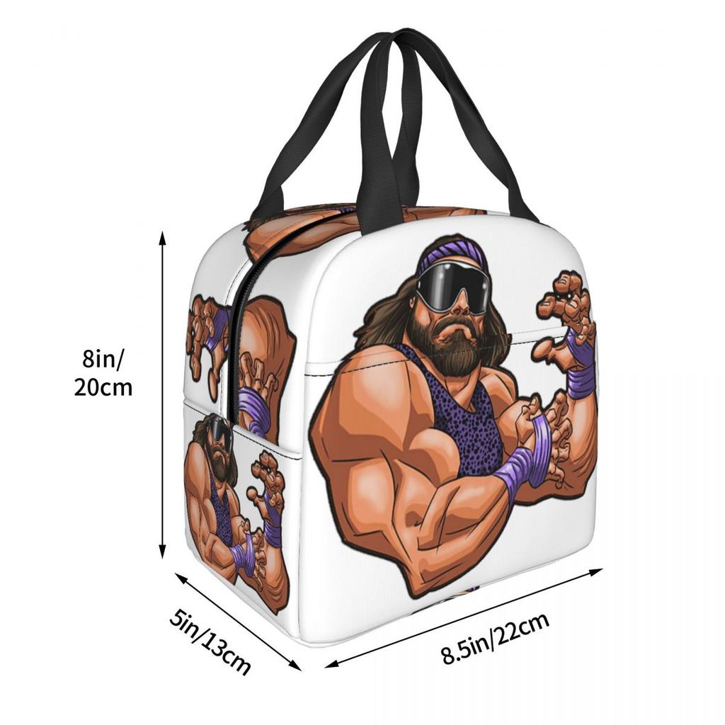 Macho Man Randy Savage Supernova Изолированная сумка-ланчбокс для женщин и детей Портативные контейнеры для еды Термосумка-ланчбокс Tote