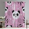 Тюль для спальни с милым рисунком панды, украшение на Хэллоуин, современные шторы для гостиной, 2 шт., шторы для домашнего интерьера, оттенки