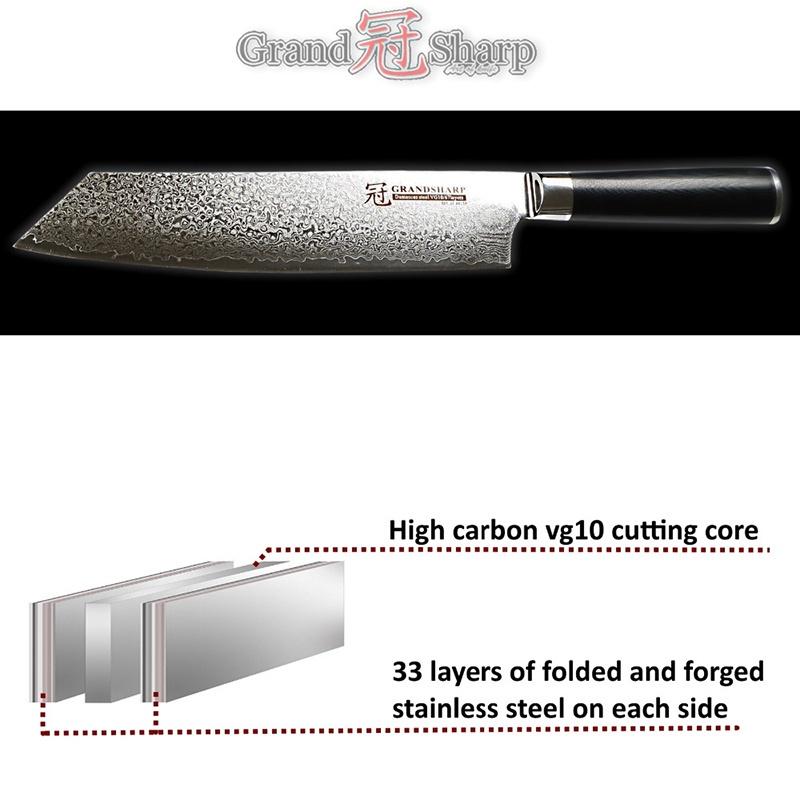 Нож шеф-повара 8,2 дюйма VG10 Дамасская сталь vg10 Японские кухонные ножи G10 Ручка