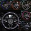 Fashion Rhinestones Car Steering Wheel Cover Universal Anti Skid Bling Bling Interior Accessories Women Case Car