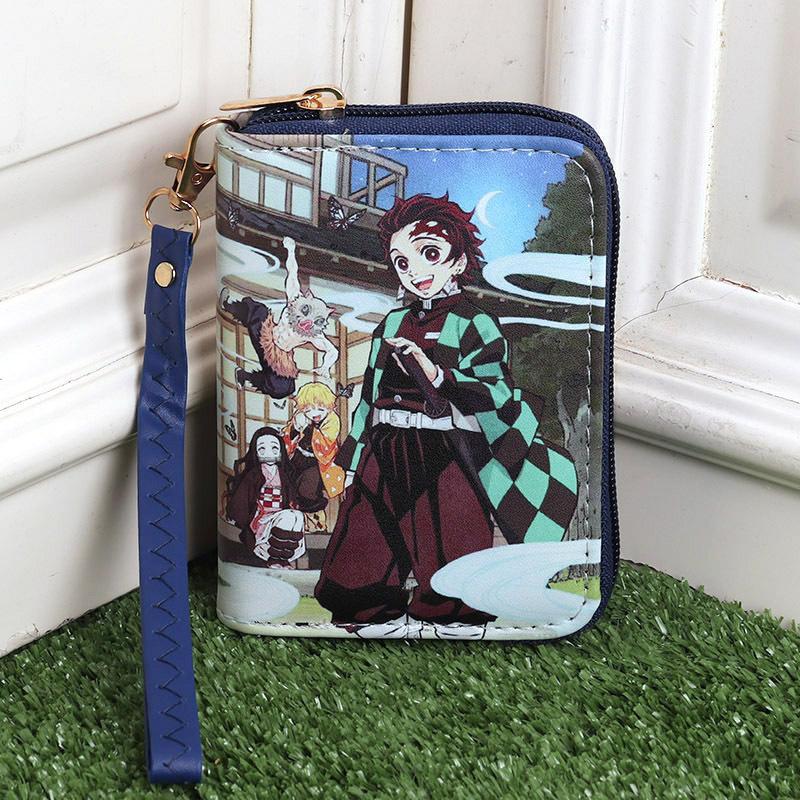 Япония мультфильмы комиксы Клинок рассекающий демонов товары маленькие кошельки для мужчин и женщин кошельки для мелочи 7542