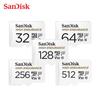 SanDisk Карта памяти 256 ГБ, Micro SD высокой надежности, V30 U3, 4K, 32 ГБ, 64 ГБ, 128 ГБ, 512 ГБ, TF-карты для видеорегистратора, систем домашнего видеонаблюдения, DVR