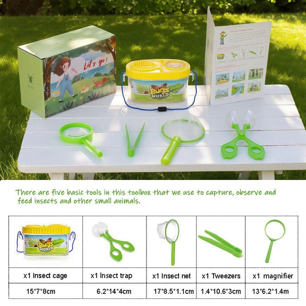6 шт./набор Средство для просмотра насекомых Коробка для наблюдения за насекомыми Пластиковые экспериментальные игрушки с насекомыми Подарок