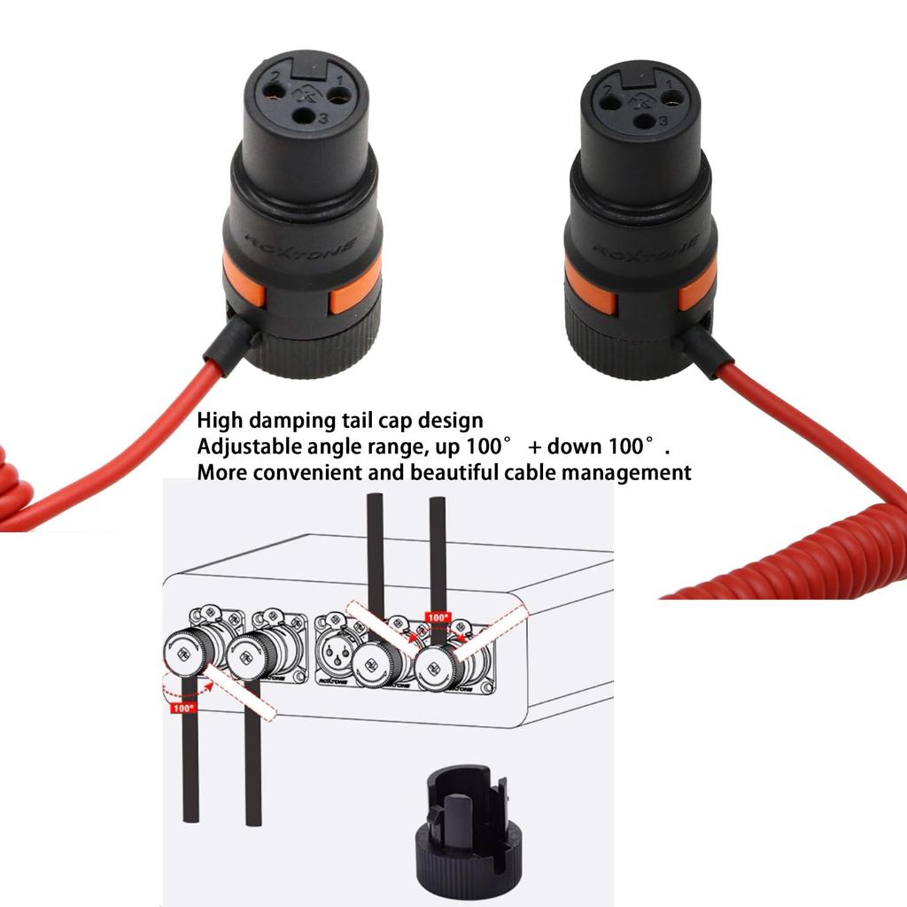 Кабель HangTon XLR 3-контактный штекер-гнездо под прямым углом для камер Sony FX3, FX9, Canon, микрофонов, рекордеров, микшеров, звуковых устройств, Zoom,