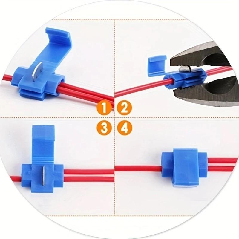 50 шт. Проводные кабельные соединители Scotch Lock Электрические быстрозажимные клеммы Обжимные Неразрушающие Без разрыва линии