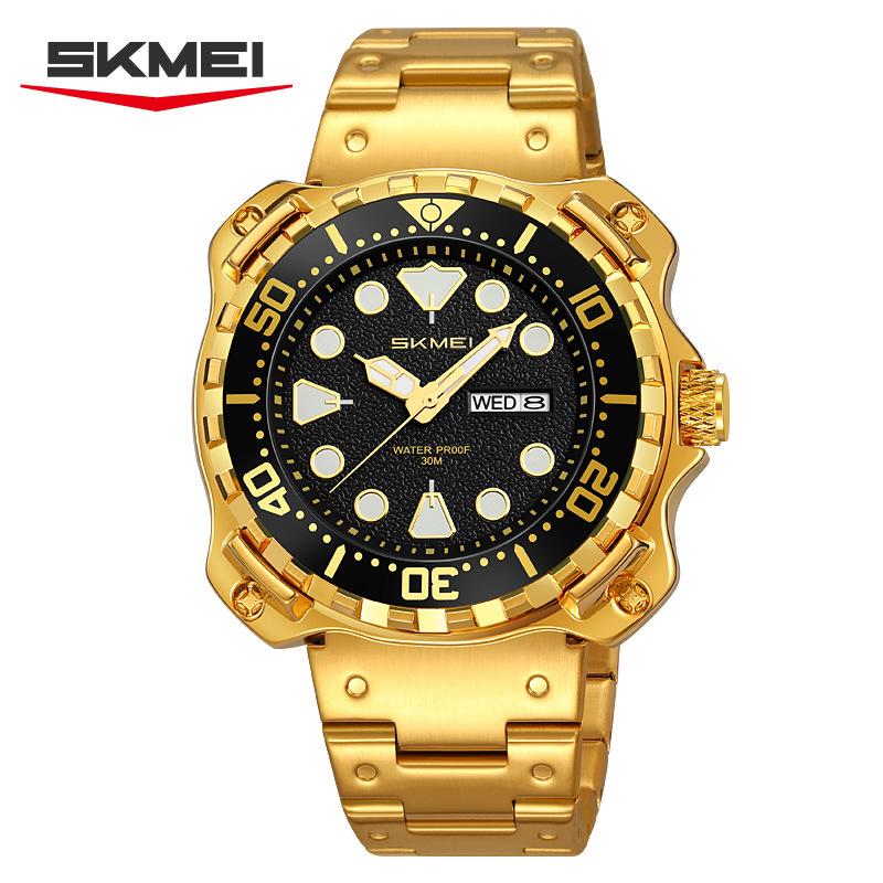 Модные мужские часы Роскошные водонепроницаемые часы для мужчин Кварцевые часы с датой Светящиеся часы+Коробка