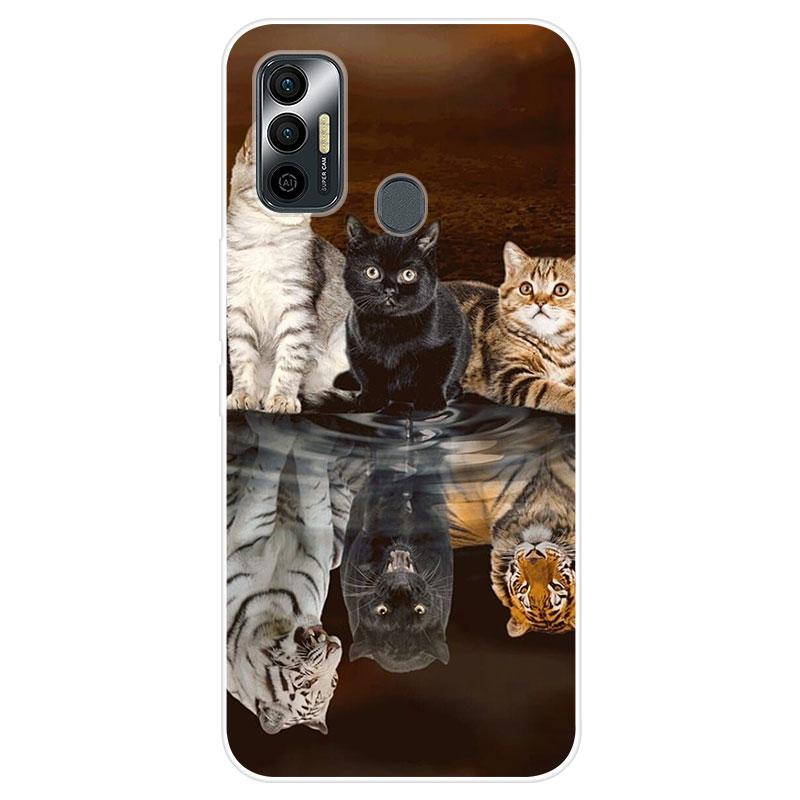 Чехол для Tecno Spark 7, мягкий силиконовый чехол для Tecno Spark 5, окрашенная задняя крышка из ТПУ