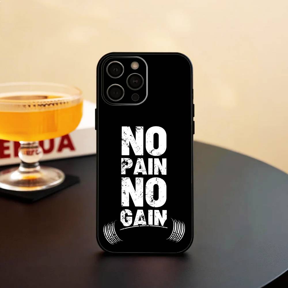 N-No P-Pain No Gain Gym Phone Case Silicone Soft For IPhone 17 16 15 14 13 12 11 X XR Plus Pro Max Plus