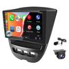 Android 13 Car Navigation 10 Inch Built-in Carplay+Android auto/2+32G+AHD Camera+microphone for Peugeot 107 Citroen C1