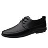 FashionHigh End Brand Men's Genuine Leather Shoes Office Business Casual Shoes Soft Soled Comfortable Work Shoes for Men's Lace Up