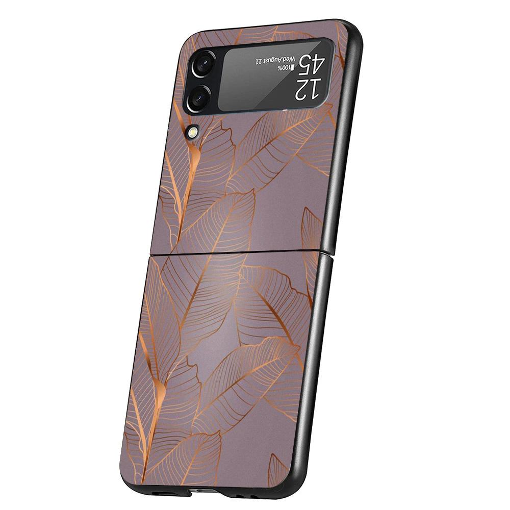 Beautiful Rose Bling Picture Case Phone Cover for Samsung Galaxy Z Flip 6 5 4 3 5G ZFlip6 ZFlip5 ZFlip4 ZFlip3 Black Hard Trend