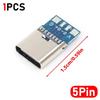 20-1 шт. 5/6-контактные female разъемы Type C USB Электрические клеммы Пайка DIY Кабель данных Поддержка Платы PCB Разъем Оборудование Ремонт