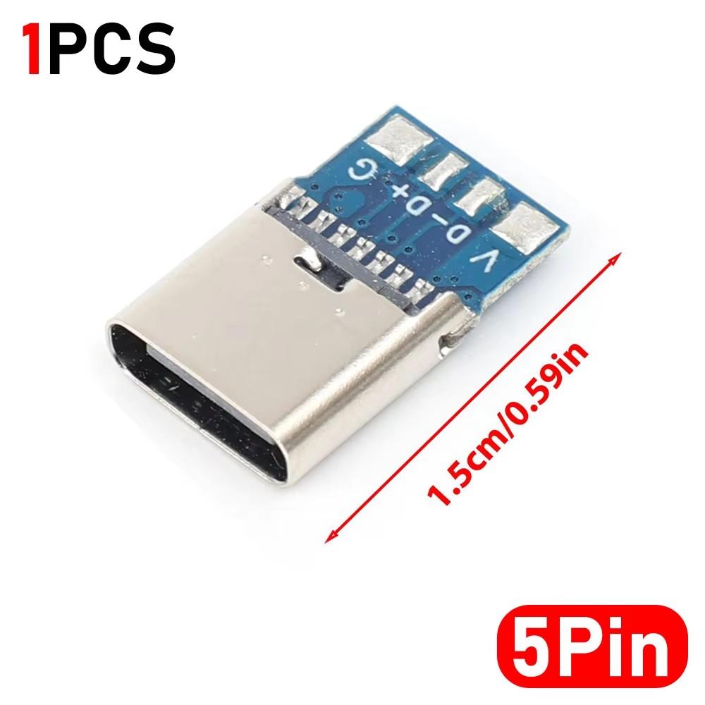 20-1 шт. 5/6-контактные female разъемы Type C USB Электрические клеммы Пайка DIY Кабель данных Поддержка Платы PCB Разъем Оборудование Ремонт