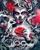 5d Diamond Painting Flower Women Diamond Embroidery Skeleton Pictures Of Rhinestones Mosaic Cross Stitch Decoration