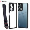 (Comes with Wrist Strap)ibmrs for Xiaomi Note12 Turbo/POCO F5 Case,camouflage Matte Clear Transparent Phone Protective Case