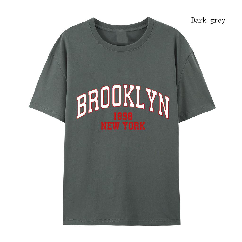 Women's Cotton T-shirt  Boston Brooklyn Letter Print T-shirt Women Fashion New York T-shirt Female Women T-shirt Brooklyn Clothes