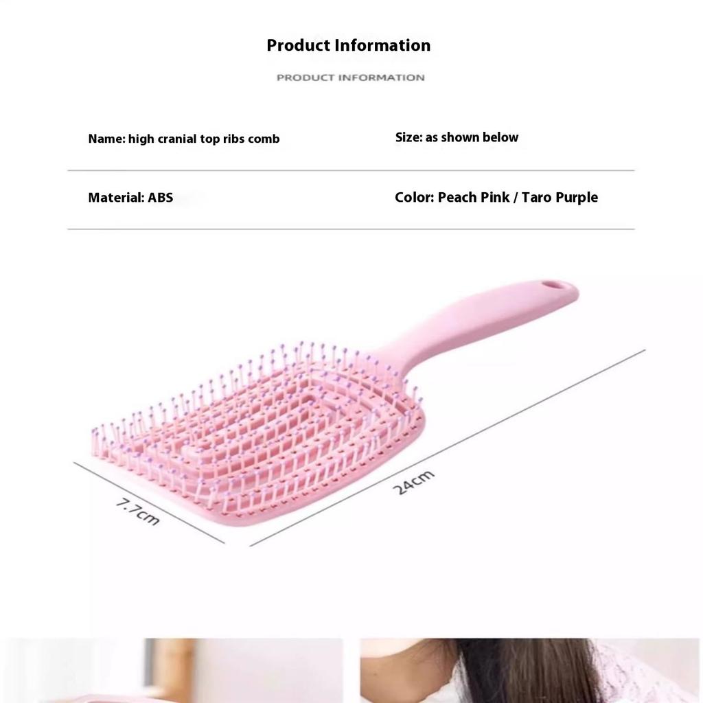 Объемная щетка для волос для высокого затылка и массажа кожи головы, изогнутая грабельная расческа для распутывания кудрявых волос, инструмент для очистки и укладки