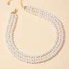 Popular jewelry three-layer pearl necklace new neck jewelry small pearl multi-layer necklace